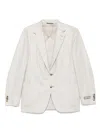 Canali Single-breasted Blazer In Neutral