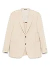 Canali Single-breasted Blazer In Neutral