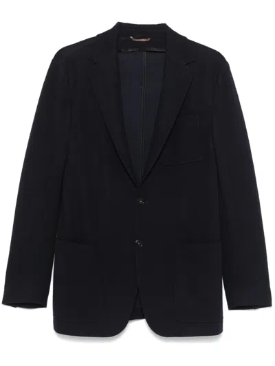 Canali Single-breasted Blazer In Blue