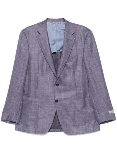 Canali Single-breasted Blazer In Blue