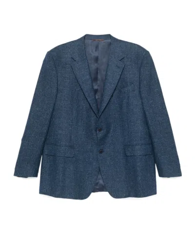 Canali Single-breasted Blazer In Blue