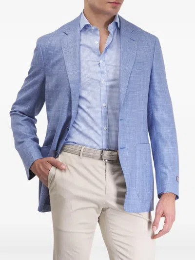 Canali Single-breasted Blazer In Blue