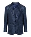 Canali Single-breasted Blazer In Blue