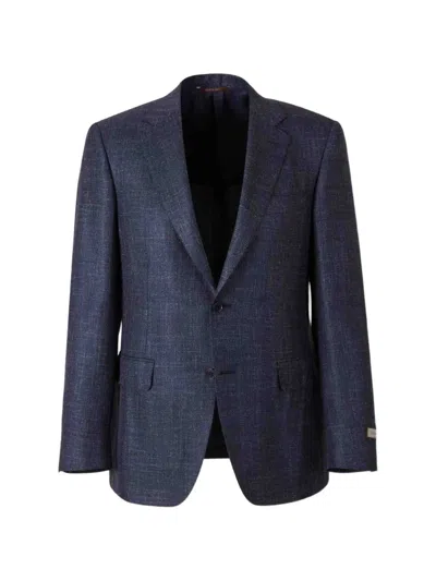 Canali Single-breasted Blazer In Blue