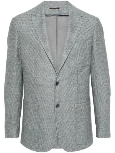 Canali Single-breasted Blazer In Blue