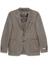 Canali Single-breasted Blazer In Brown