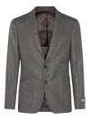 Canali Two-button Single-breasted Blazer In Gray