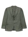 Canali Single-breasted Blazer In Green