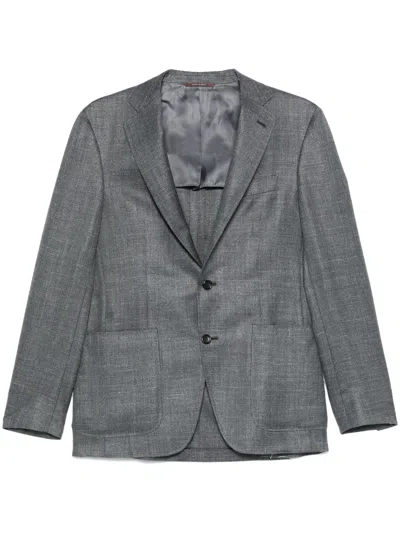 Canali Single-breasted Blazer In Grey