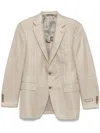 Canali Single-breasted Blazer In Neutrals