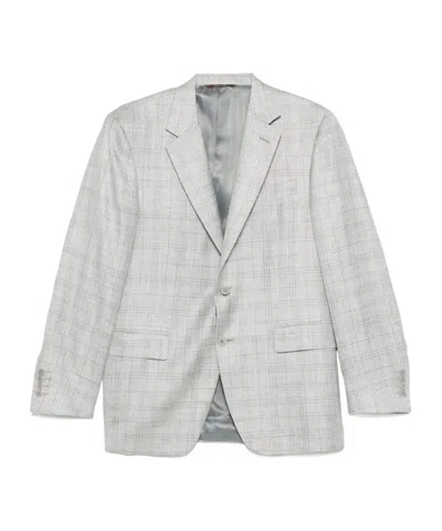 Canali Single Breasted Blazer In White