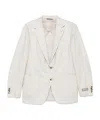 Canali Single-breasted Blazer In White
