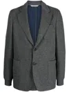 Canali Single-breasted Fitted Blazer In Grey