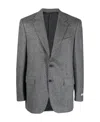 Canali Single-breasted Herringbone-pattern Blazer In Gray