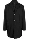Canali Single-breasted Layered Coat In Black