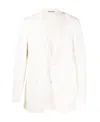 Canali Single-breasted Linen-silk Blazer In White