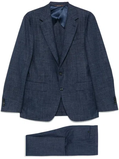 Canali Single-breasted Suit In Blue