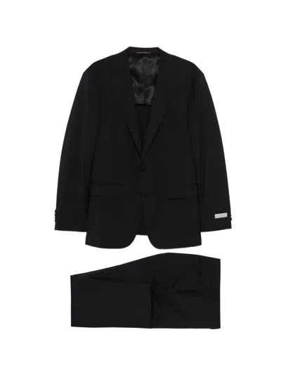 Canali Single-breasted Suit In Black