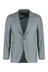 Canali Single-breasted Two-button Jacket In Green