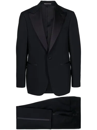 Canali Two-piece Single-breasted Suit In Blue