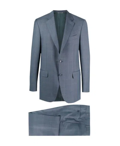 Canali Single-breasted Two-piece Suit In Blue