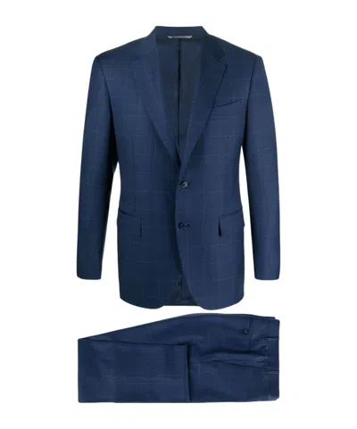 Canali Single-breasted Two-piece Suit In Blue