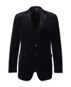 Canali Velvet Two-button Jacket In Black