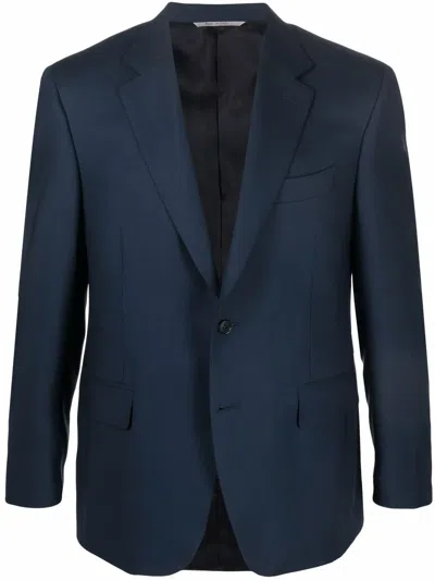 Canali Single-breasted Fitted Blazer In Blue