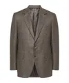 Canali Single-breasted Wool Blazer In Gray