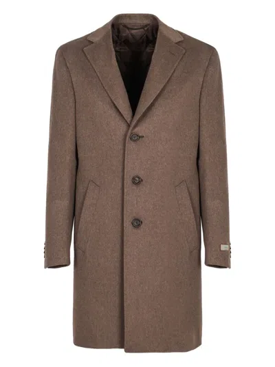 CANALI SINGLE-BREASTED WOOL COAT