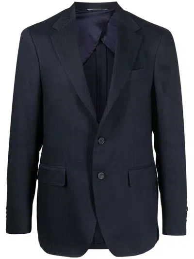 Canali Single-breasted Blazer In Blue