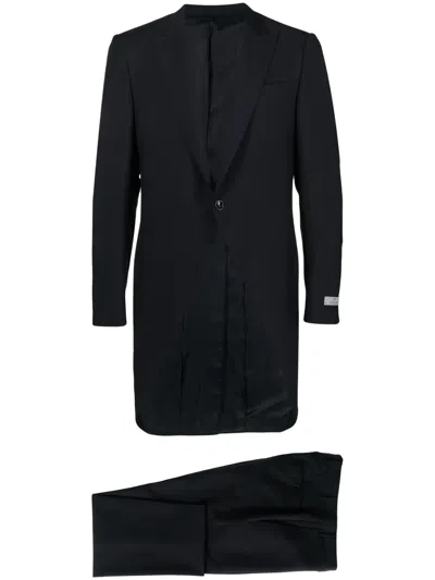 Canali Single-breasted Wool-mohair Suit In Blue