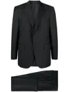 Canali Single-breasted Wool Suit In Black