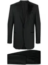 Canali Single-breasted Wool Suit In Black