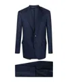 Canali Single-breasted Wool Suit In Black