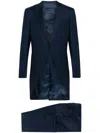 Canali Single-breasted Wool Suit In Blue