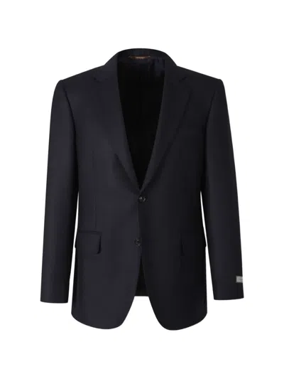 Canali Single-breasted Blazer In Black