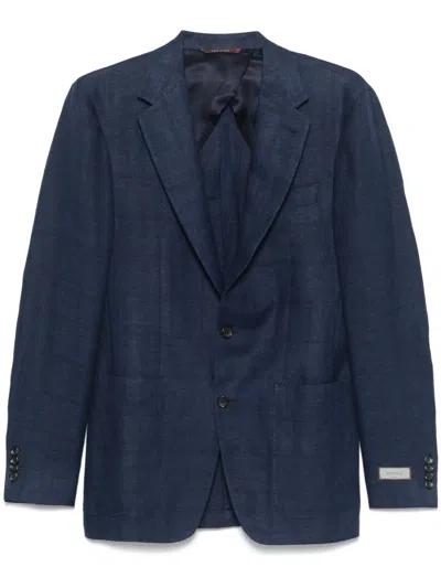 Canali Single-breasted Blazer In Blue