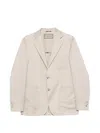 Canali Single-breasted Blazer In Neutral
