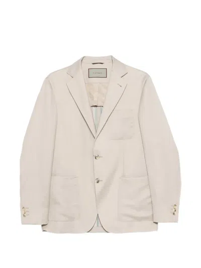 Canali Single-breasted Blazer In Neutral