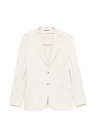 Canali Single-breasted Blazer In White