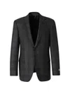 Canali Single-breasted Check-pattern Blazer In Gray