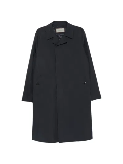 Canali Single-breasted Coat In Blue