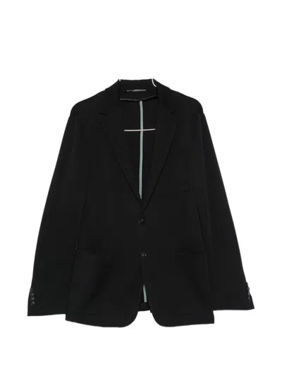 Canali Single-breasted Notched-lapel Blazer In Black