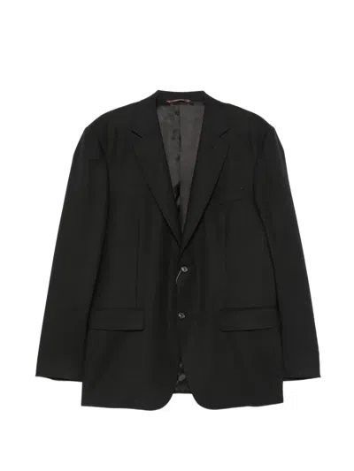 Canali Single-breasted Notched-lapels Blazer In Black