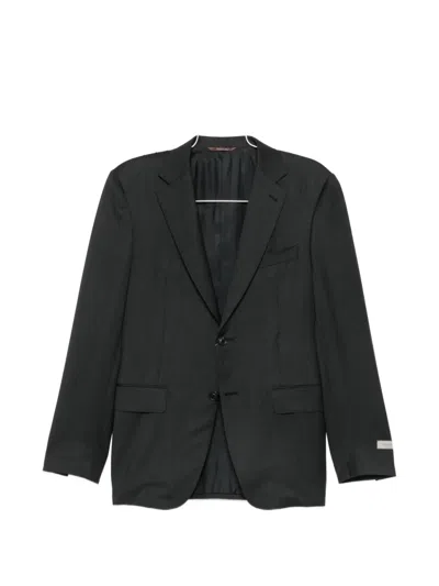 Canali Single-breasted Notched-lapels Suit In Gray