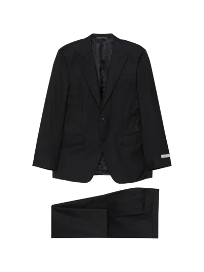Canali Single-breasted Suit In Black
