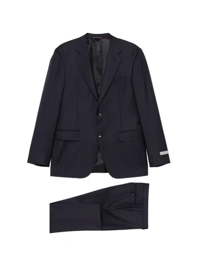 Canali Single-breasted Suit In Blue