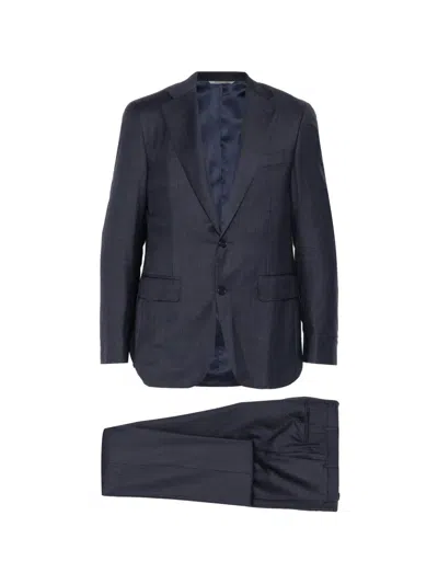 Canali Single-breasted Suit In Blue