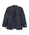 Canali Check-pattern Single-breasted Blazer In Black